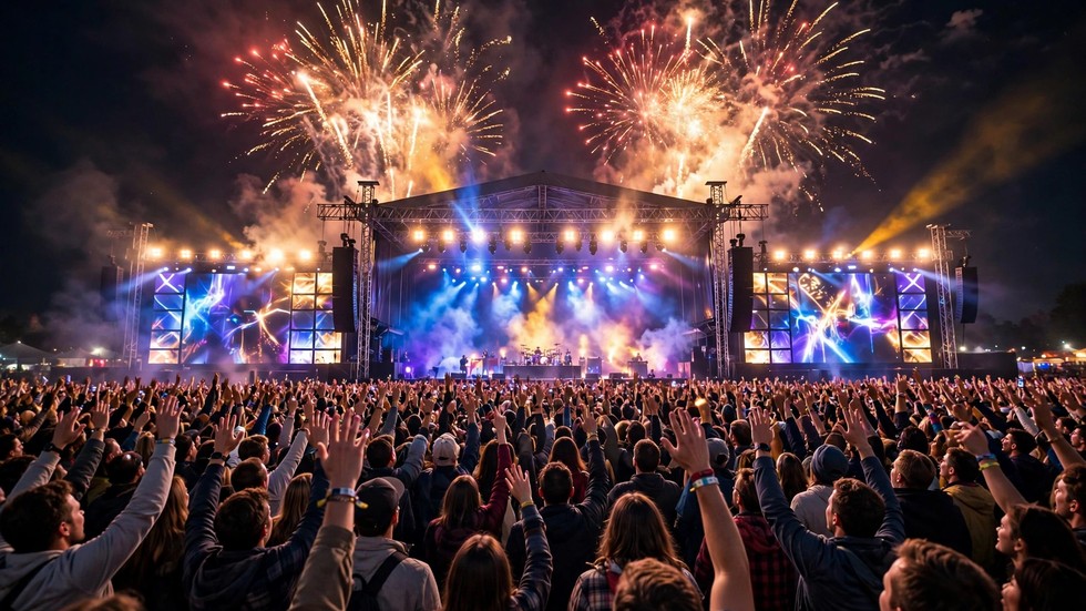 festivalul Untold 2026 – Mulțime la Festivalul Untold din Cluj-Napoca noaptea
