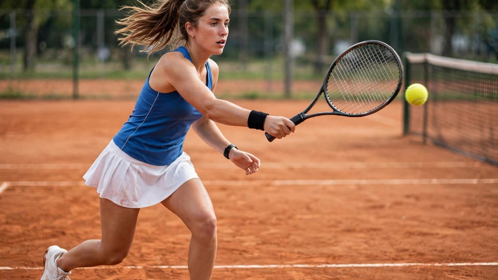 Simona Halep revenire: jucătoare de tenis lovind mingea pe un teren de zgură