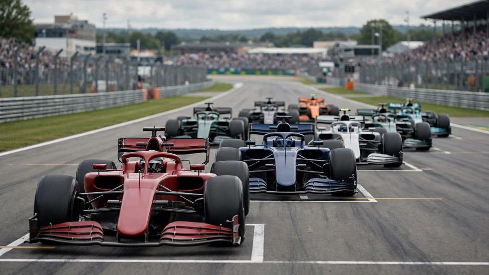 Formula 1 2026 sezon: mașini de Formula 1 la startul unei curse de Grand Prix